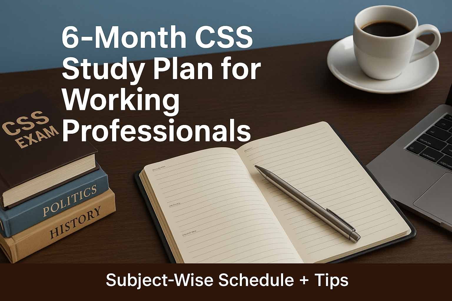 6-Month CSS Study Plan for Working Professionals (Subject-wise)