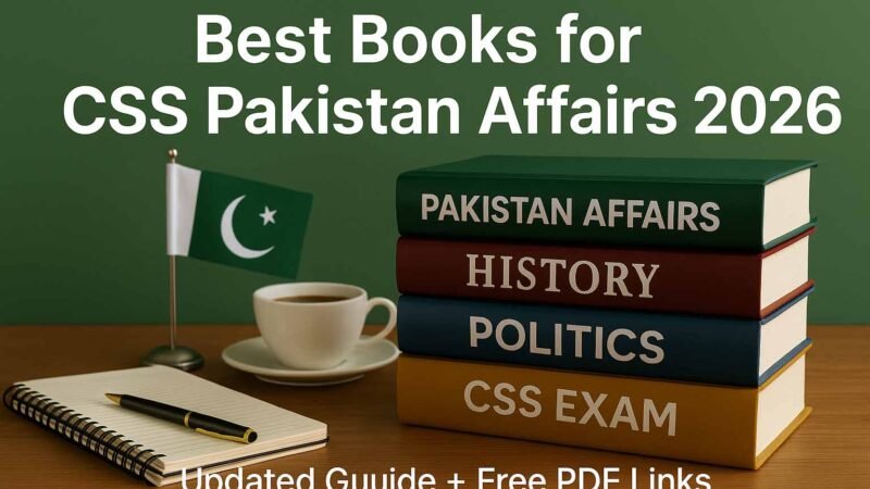 Best Books for CSS Pakistan Affairs 2026 (With Free PDF Links)