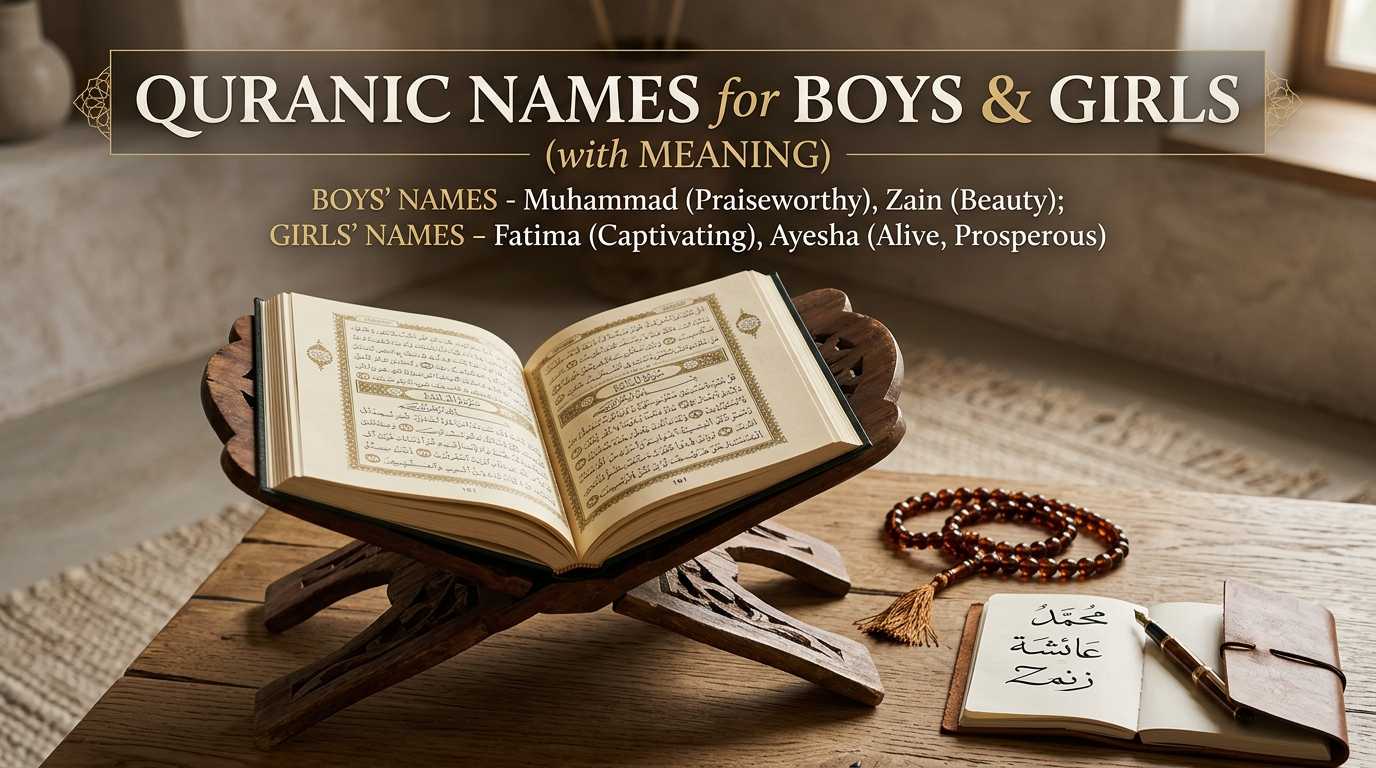 Quranic Names for Boys and Girls with Meaning — Islamic Baby Names from Quran